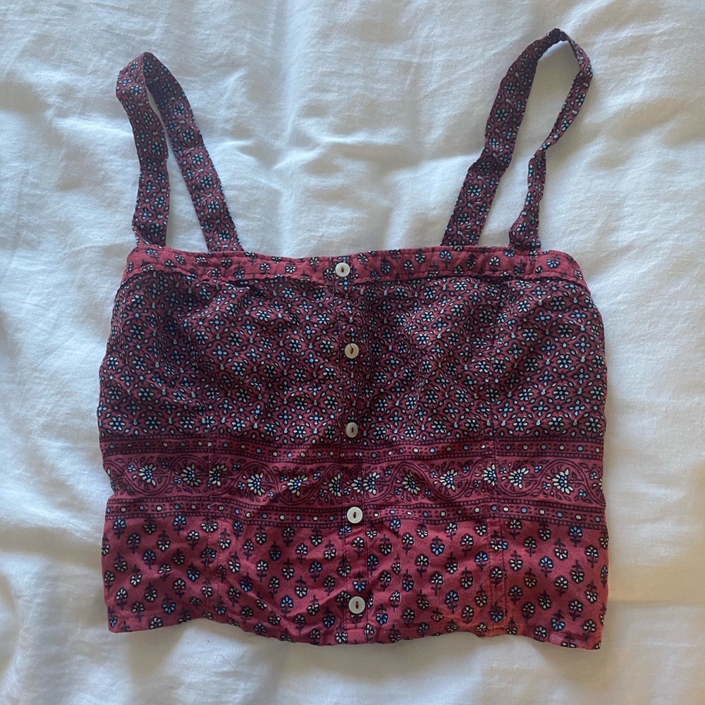 Abercrombie and Fitch Floral Print Cropped Top